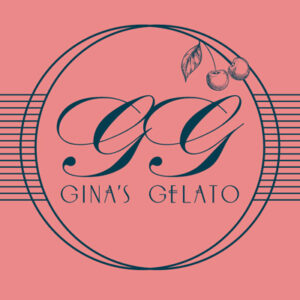 Gina's Gelato logo - art nouveau art deco gelateria in Nelson, BC